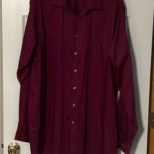 Men's Burgundy Dress‎ Shirt